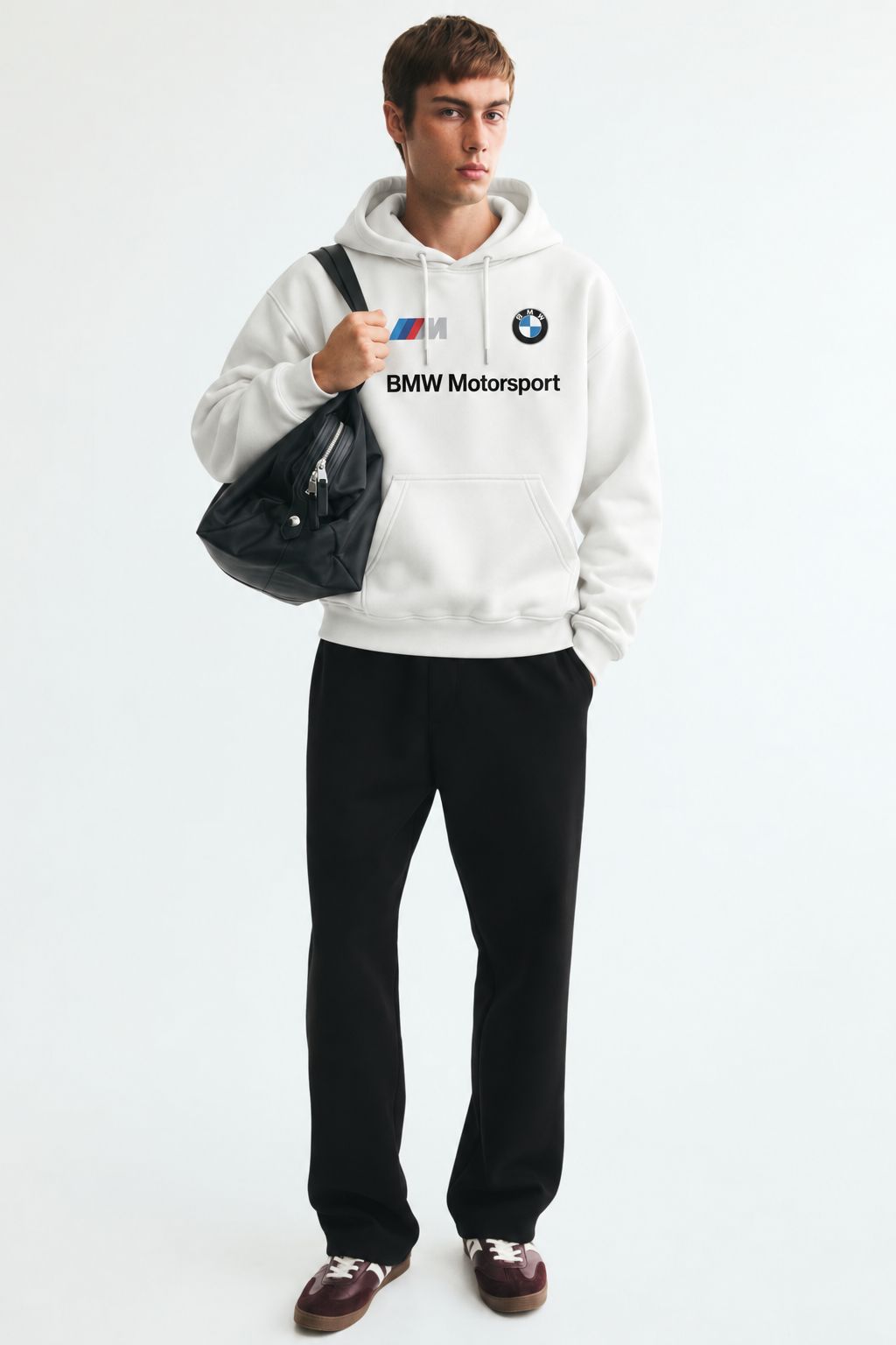 BMW M Motorsport White Drop Shoulder Hoodie