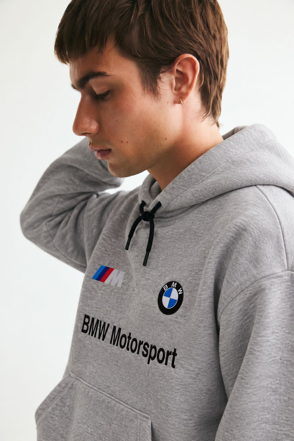 BMW M Motorsport Grey Drop Shoulder Hoodie