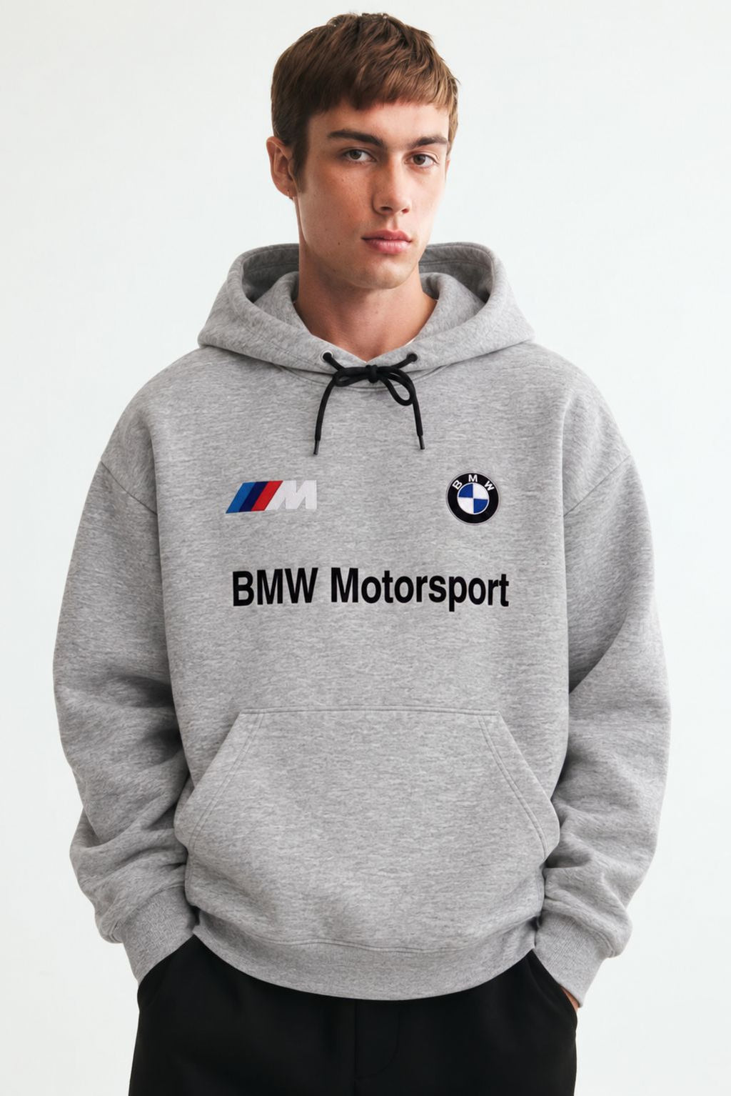 BMW M Motorsport Grey Drop Shoulder Hoodie