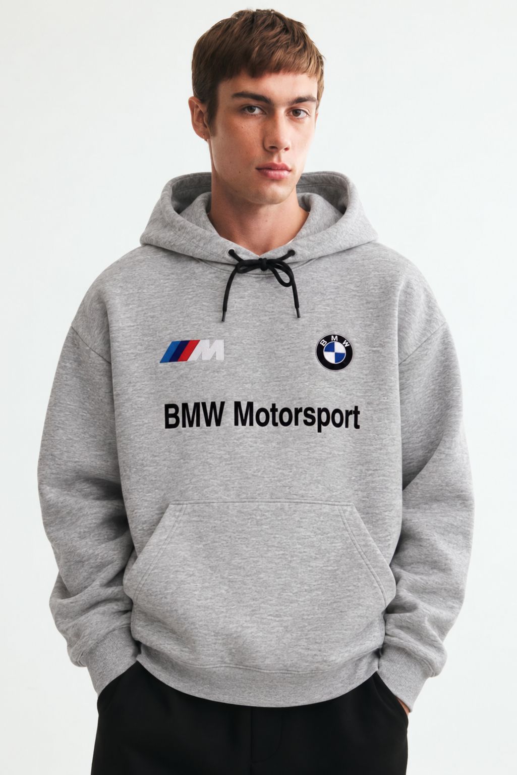 BMW M Motorsport Grey Drop Shoulder Hoodie