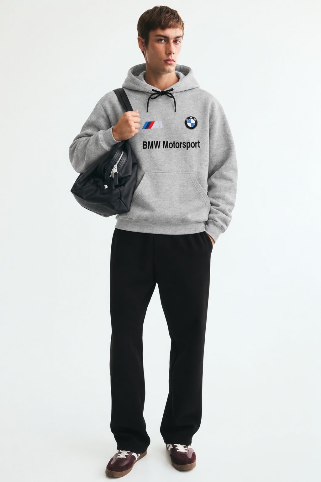 BMW M Motorsport Grey Drop Shoulder Hoodie