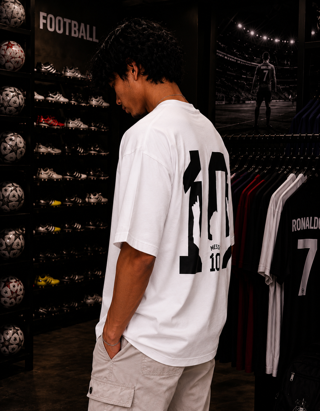 Messi shadow white