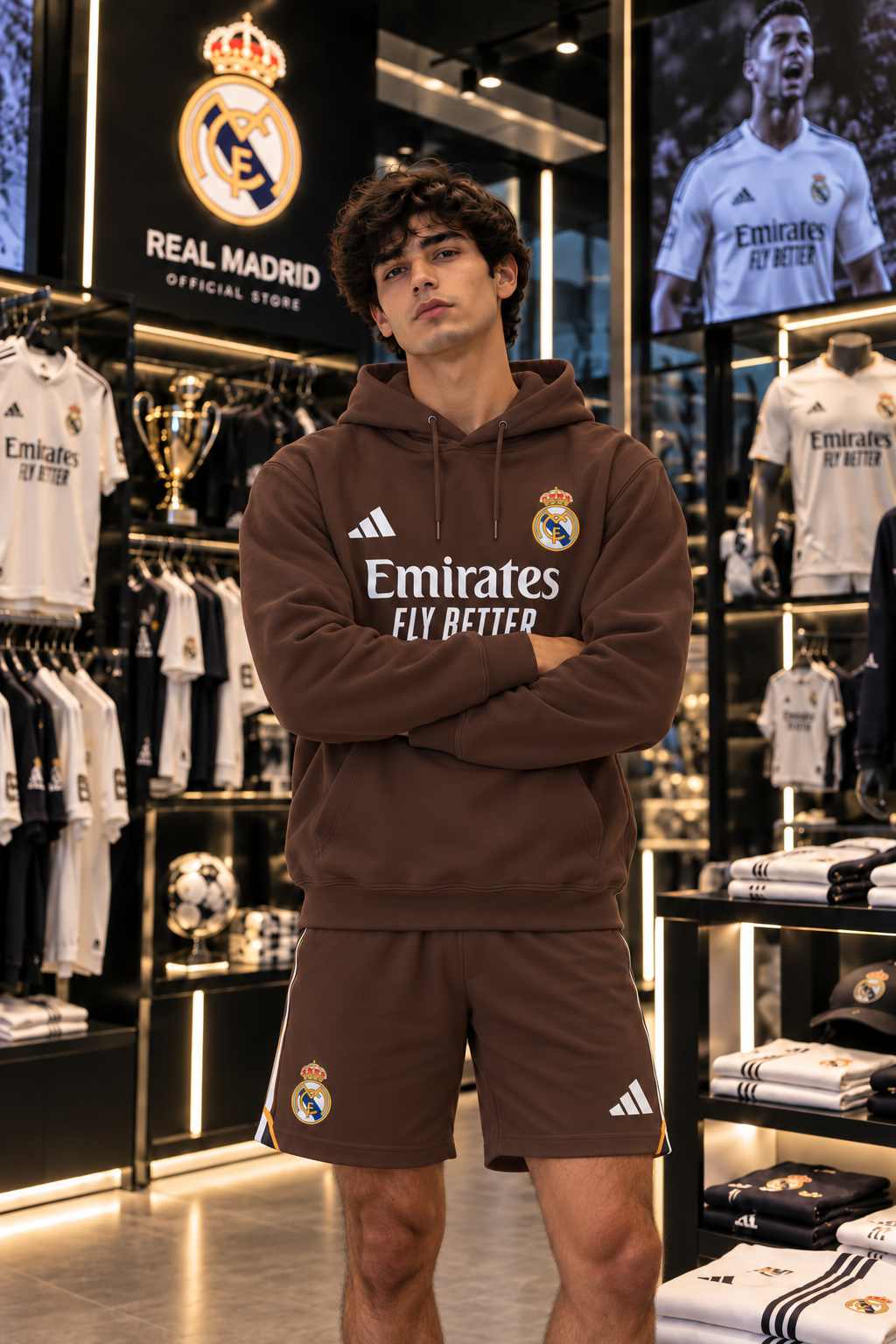 Barcelona Brown Football Hoodie