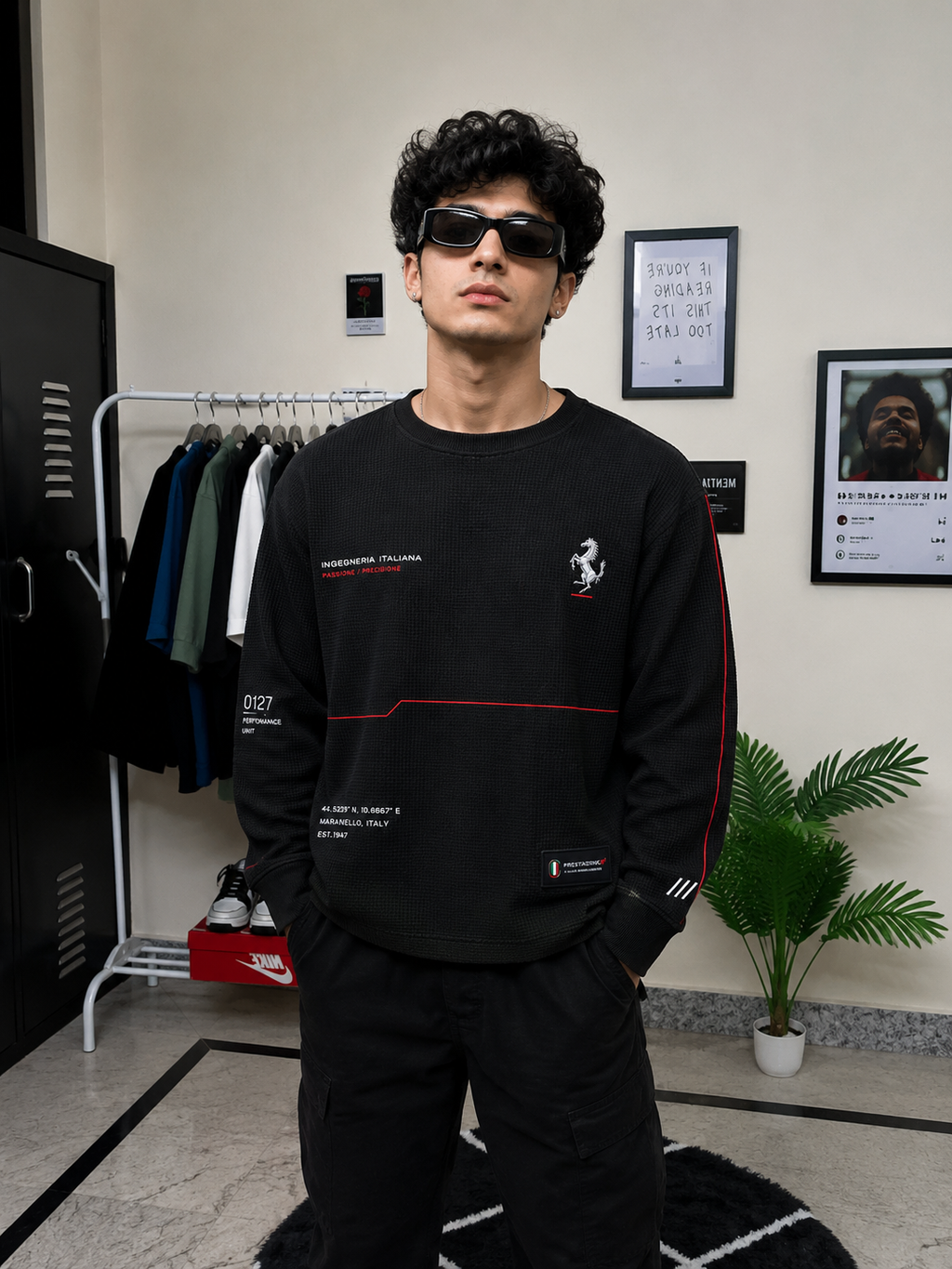 Ferarri Maranello 1947 Waffle Tee