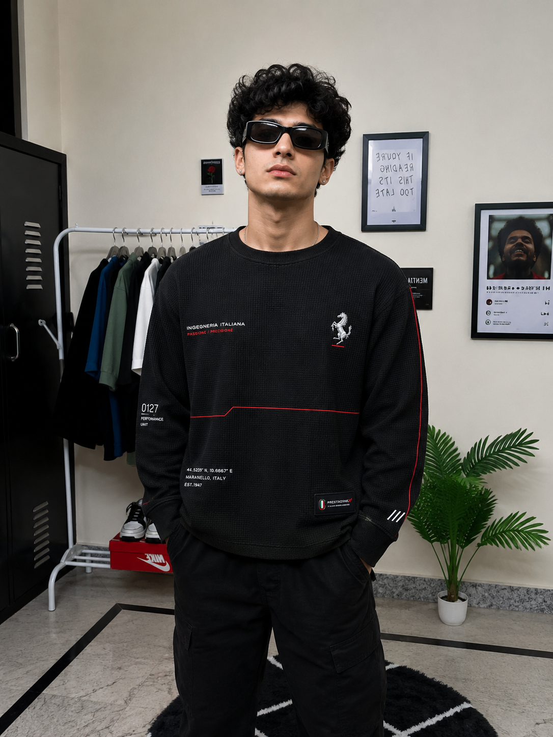 Ferarri Maranello 1947 Waffle Tee