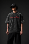 Son of God Acid Wash Oversized T-Shirt- BY AUKURBAN