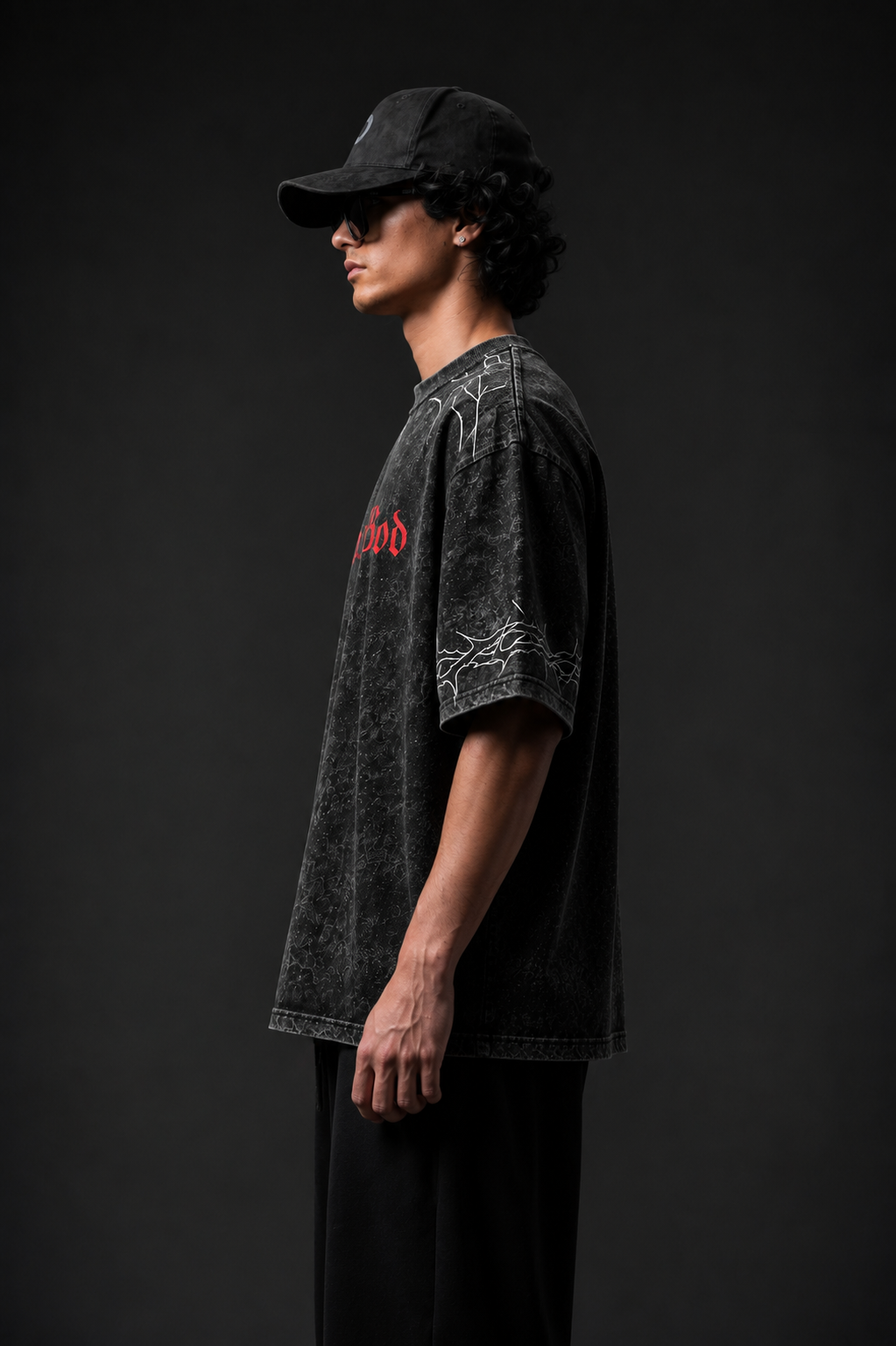 Son of God Acid Wash Oversized T-Shirt- BY AUKURBAN