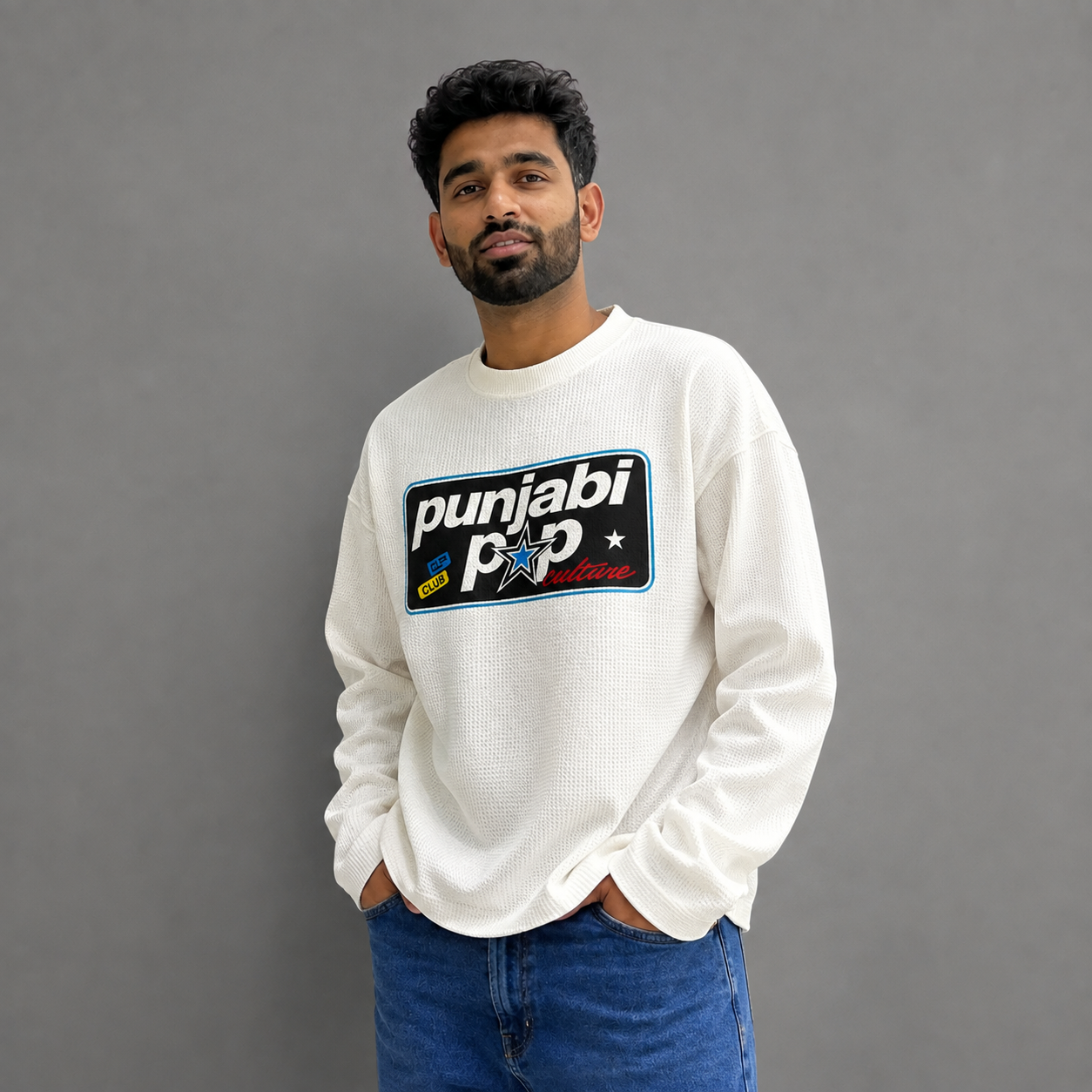 Aujla Waffle Tee – Off White