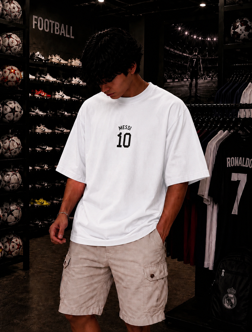 Messi shadow white