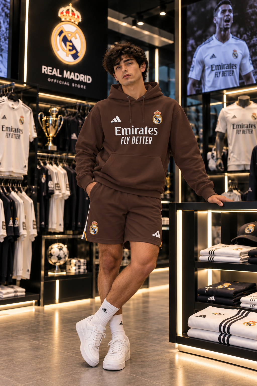 Barcelona Brown Football Hoodie