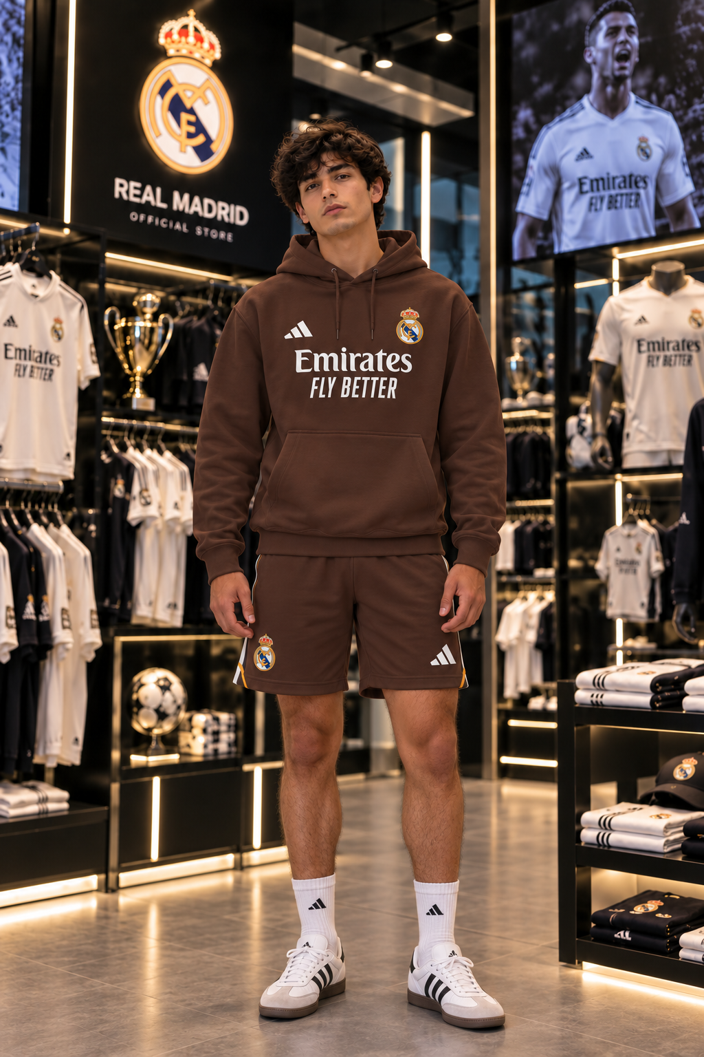Barcelona Brown Football Hoodie