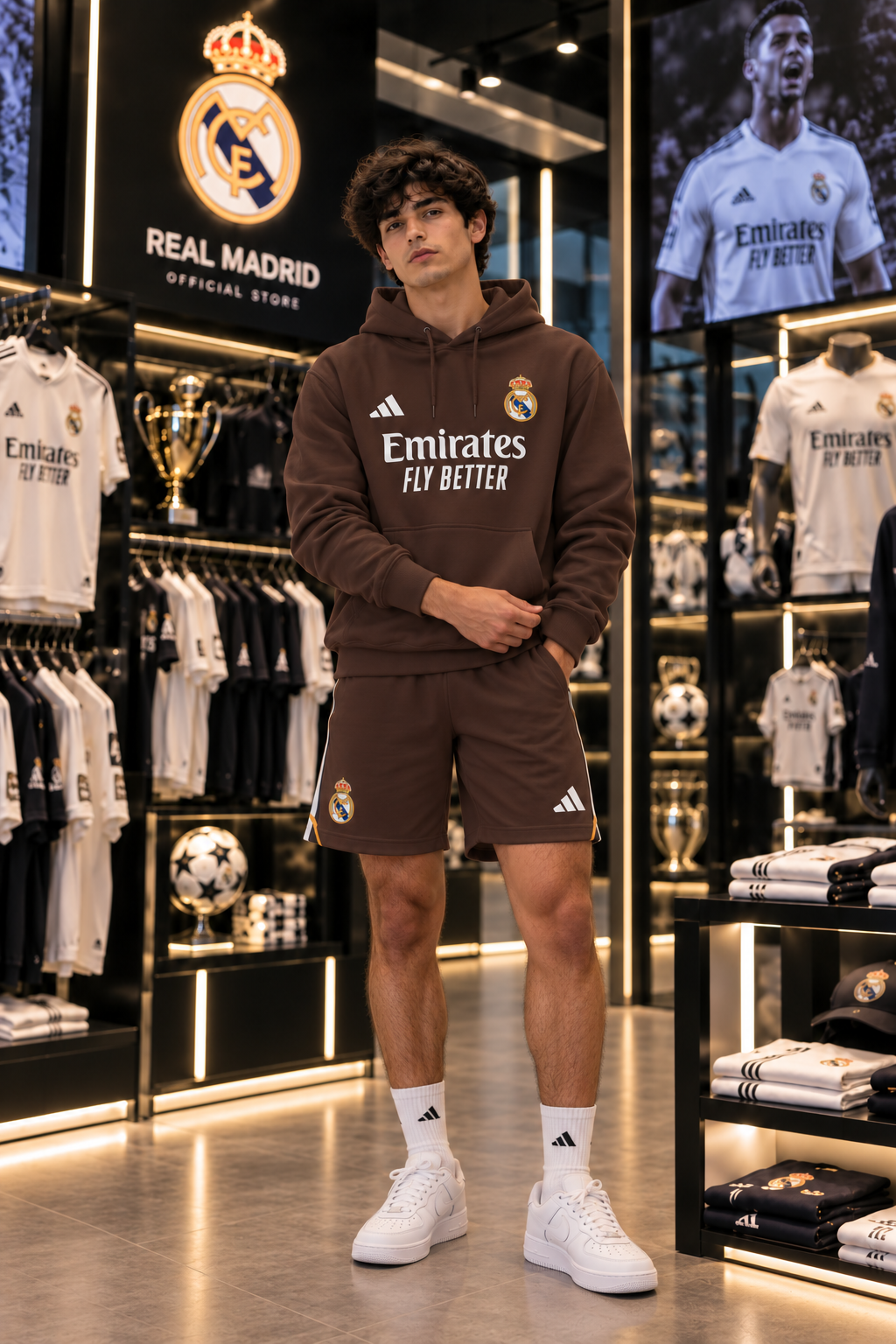 Barcelona Brown Football Hoodie