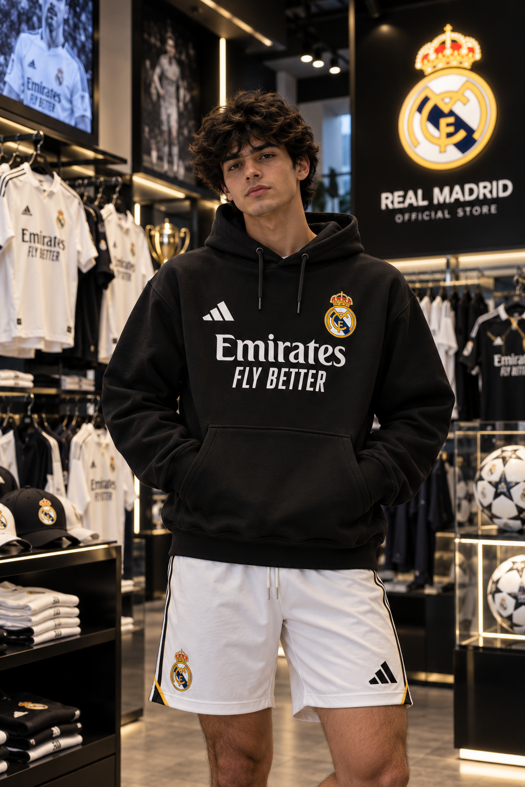 Madrid Black Football Hoodie
