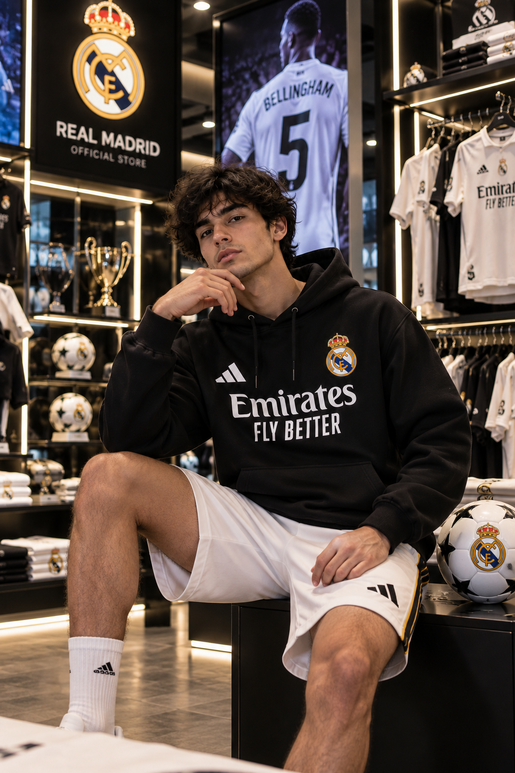 Madrid Black Football Hoodie