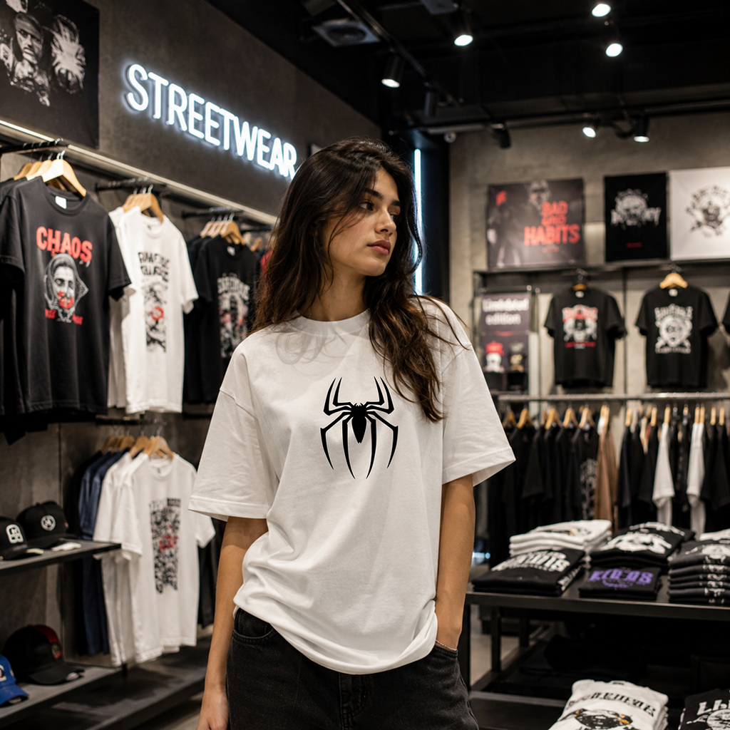 Spider Legacy Oversized White T-Shirt