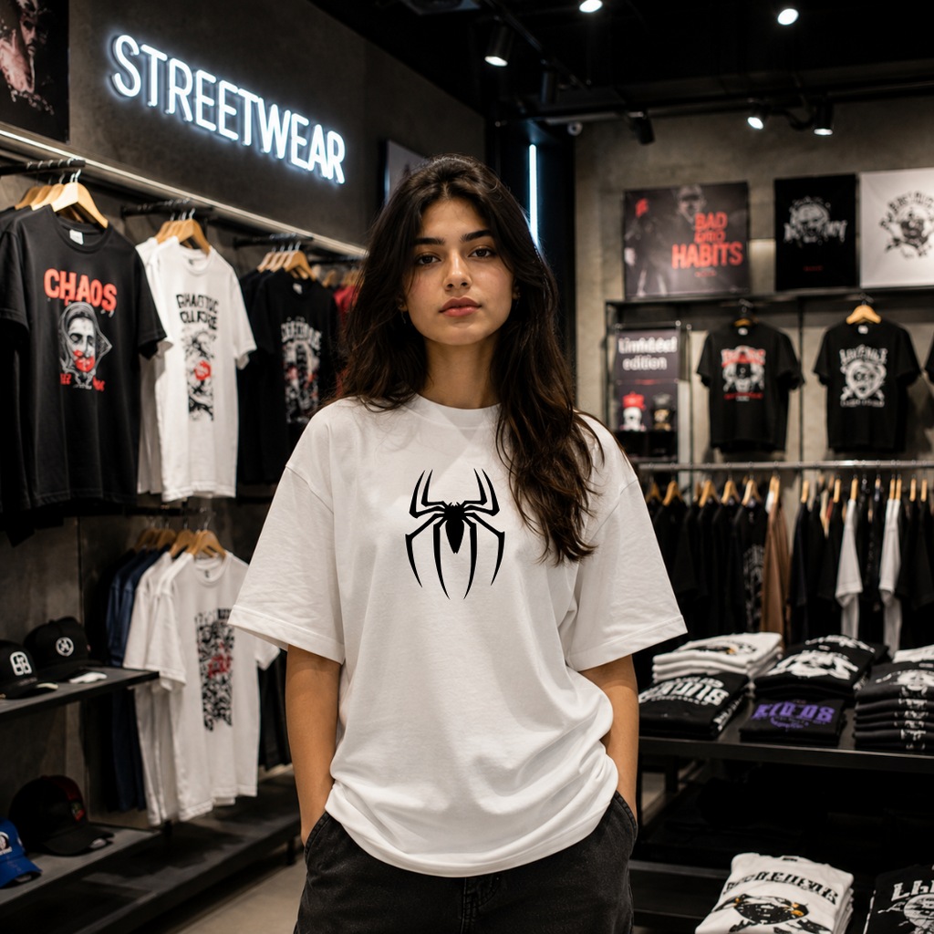 Spider Legacy Oversized White T-Shirt