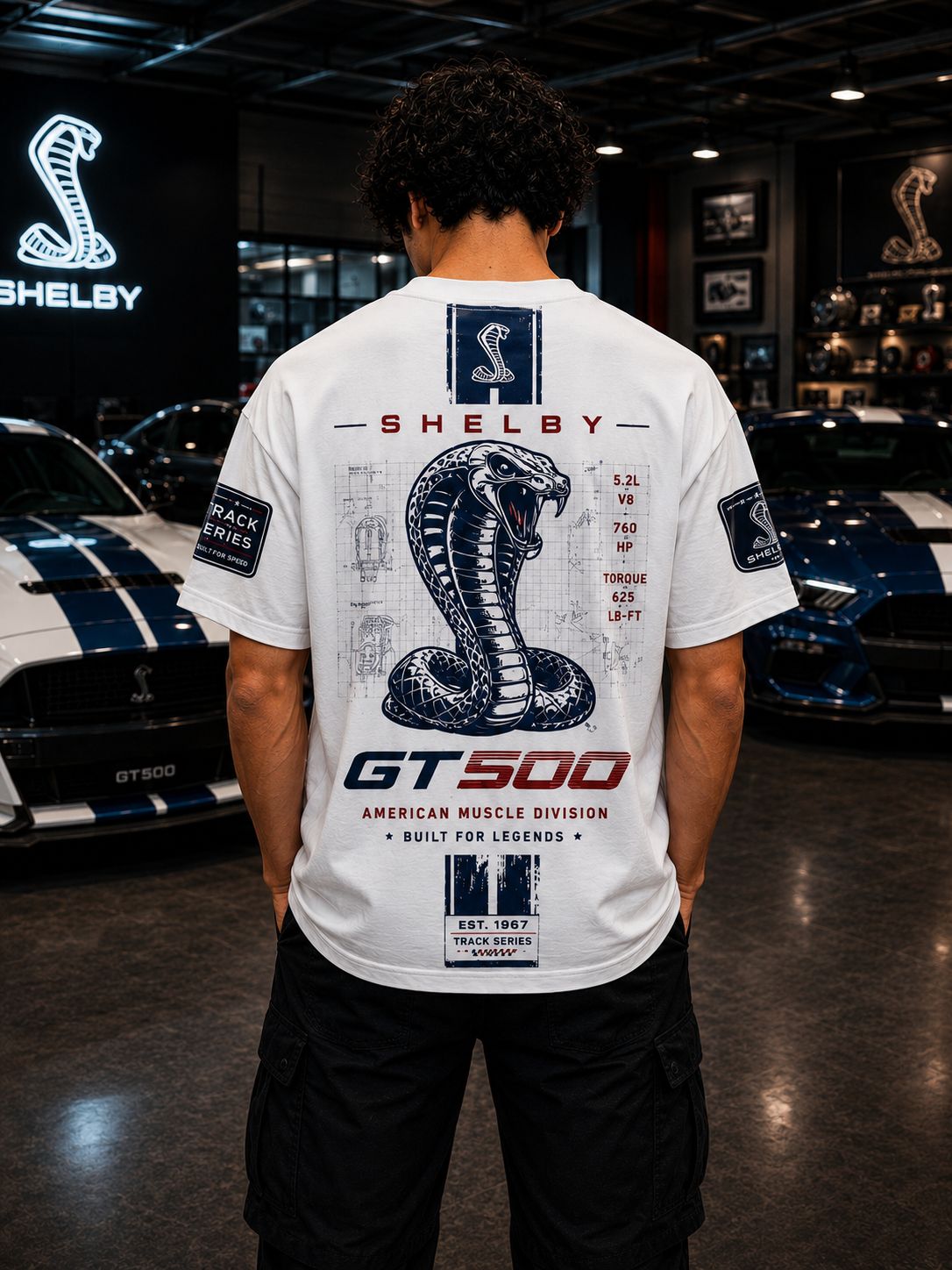 GT 500 Heritage Oversized Black T-Shirt | Premium Heavyweight Cotton Streetwear