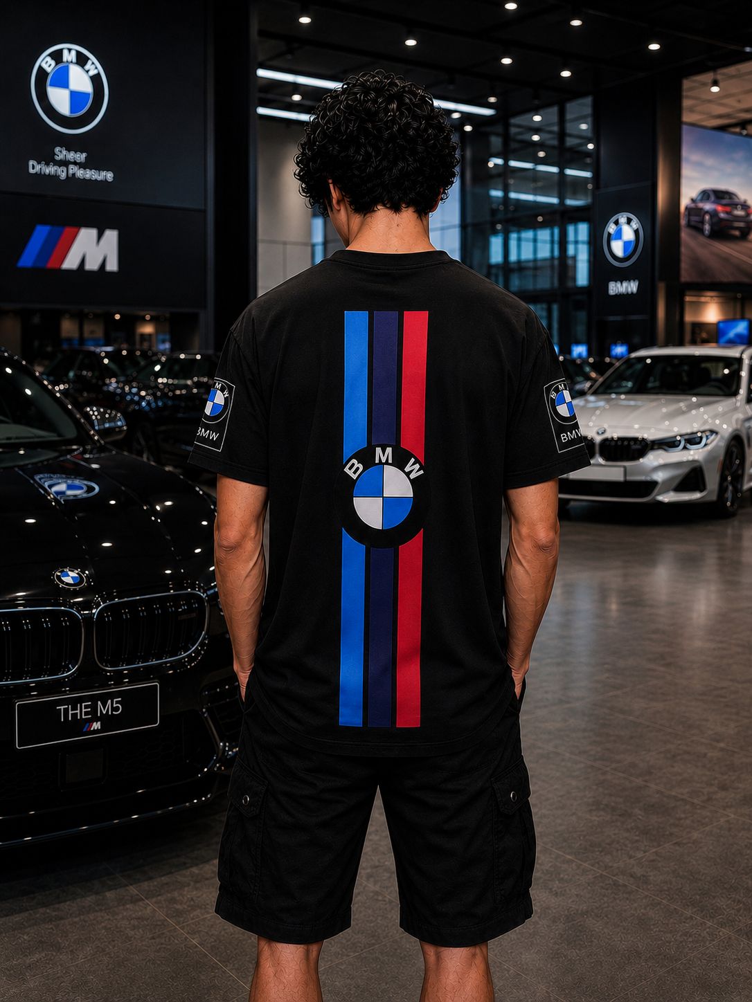 BMW M Series Oversized Black T-Shirt | Premium Motorsport Streetwear