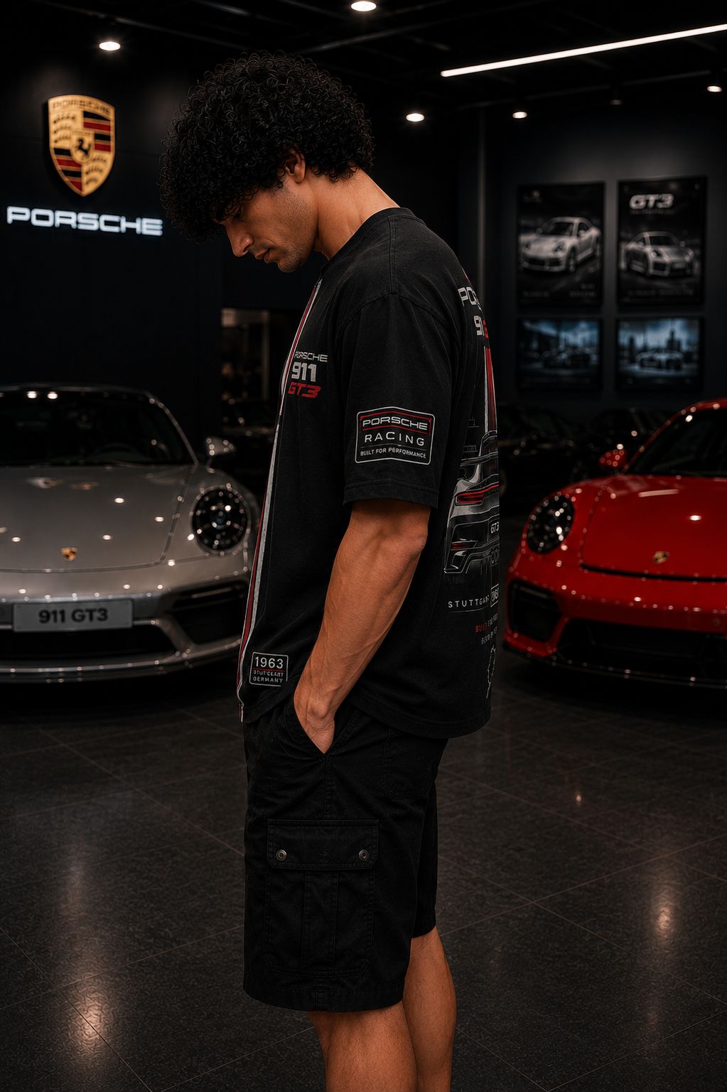 GT 500 Heritage Oversized Black T-Shirt | Premium Heavyweight Cotton Streetwear