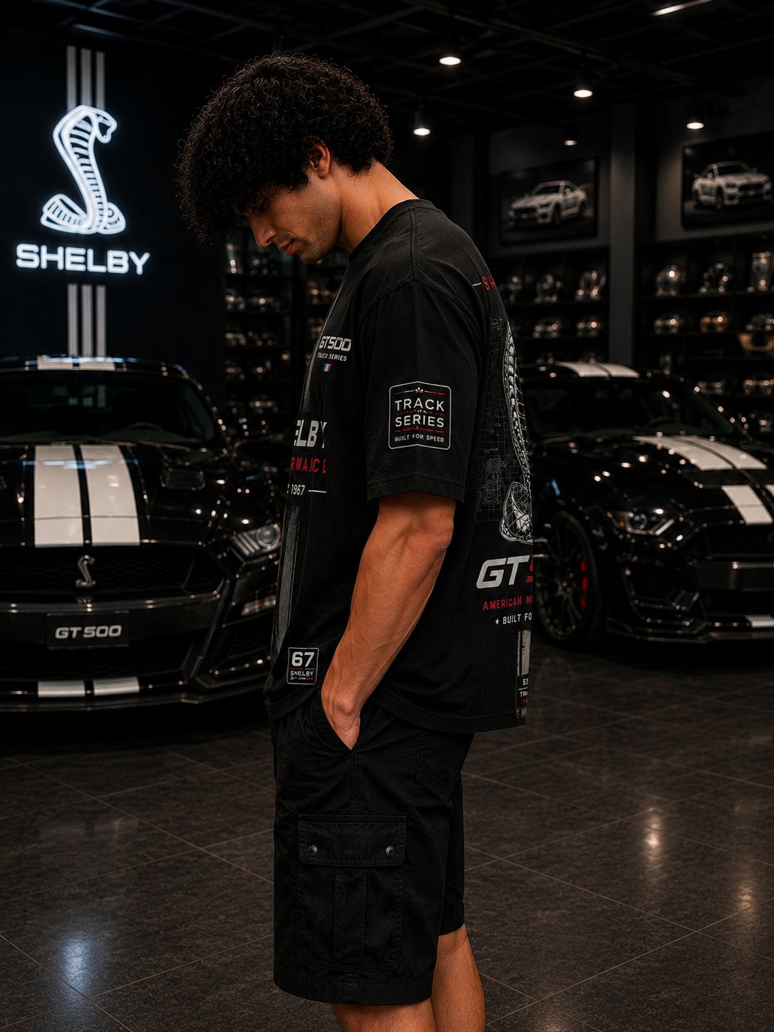 GT 500 Heritage Oversized Black T-Shirt | Premium Heavyweight Cotton Streetwear