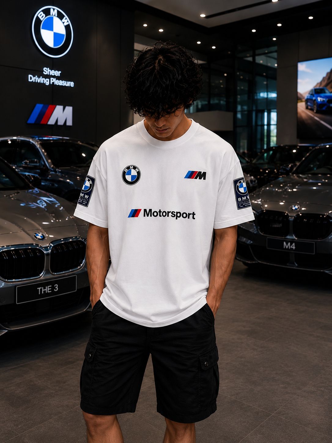 BMW M Motorsport Oversized White T-Shirt | Premium Performance Streetwear