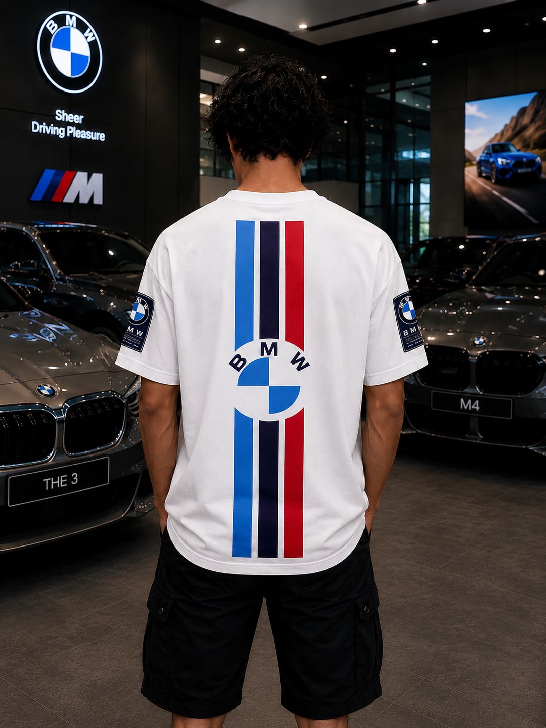 BMW M Motorsport Oversized White T-Shirt | Premium Performance Streetwear