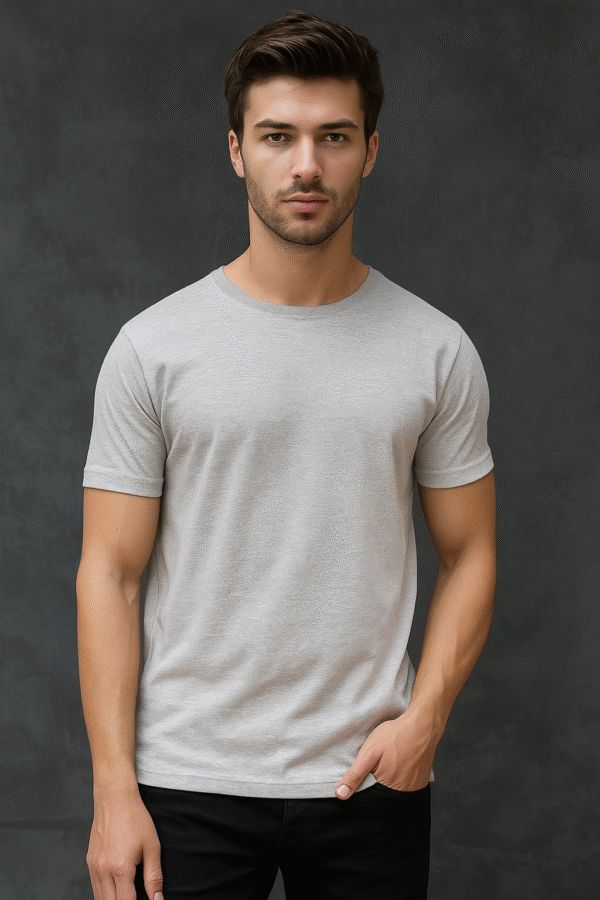 Plain Tshirt 100% Cotton Regular Size With Extra Silicon - Image 7