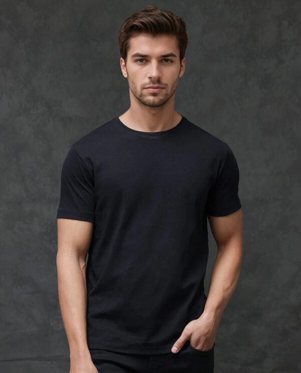 Plain Tshirt 100% Cotton Regular Size With Extra Silicon - Image 8