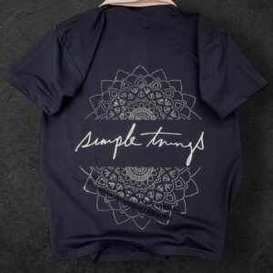 Imported From Vietnam Collar T-shirt SIMPLE THINGS NAVY