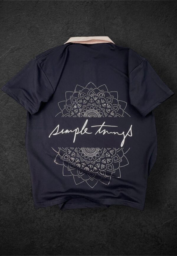 Imported From Vietnam Collar T-shirt SIMPLE THINGS NAVY