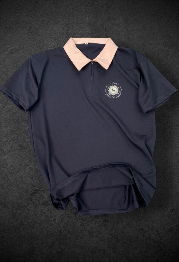 Imported From Vietnam Collar T-shirt SIMPLE THINGS NAVY - Image 3