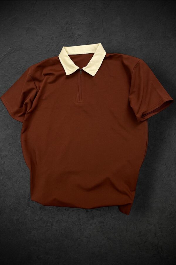 Imported Plain Multicolor Collar With Zip - Image 3