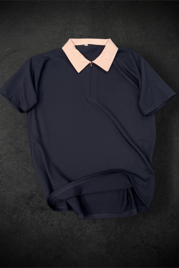 Imported Plain Multicolor Collar With Zip - Image 2